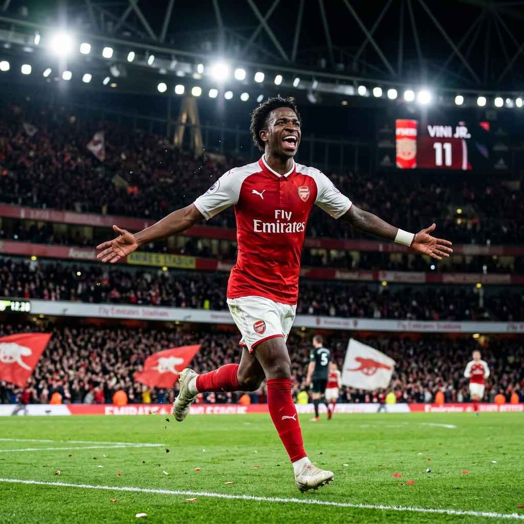 Arsenal Launch Historic Bid for Real Madrid Superstar Vinícius Júnior