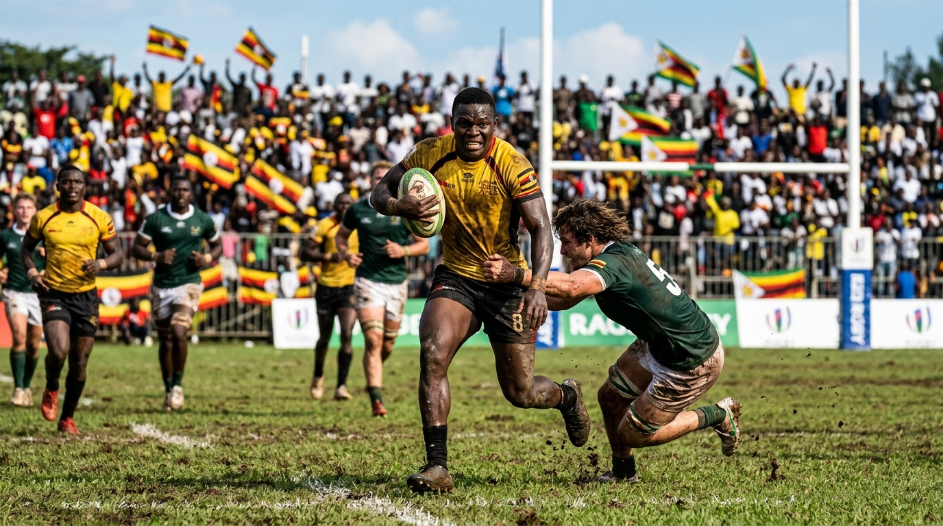 Uganda Junior Rugby Cranes Suffer 53–32 Defeat to Zimbabwe in High-Scoring Wankulukuku Test Clash
