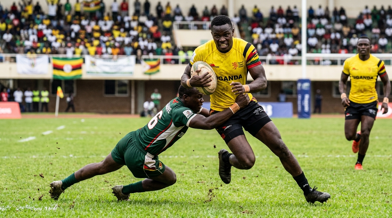 Uganda Junior Rugby Cranes Battle Zimbabwe in Crucial U20 Test Clash at Wankulukuku